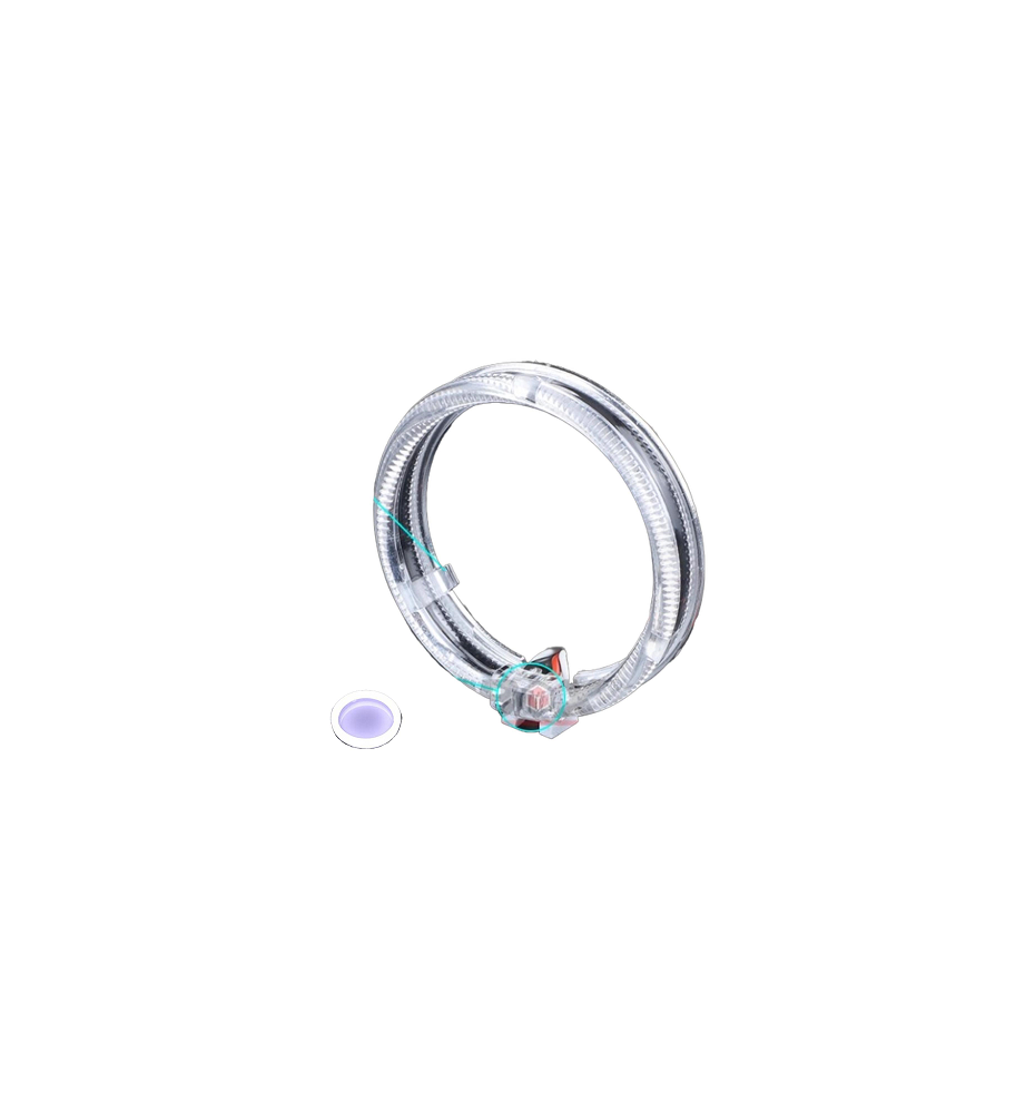 COPPIA ANELLI ANGEL EYES  LED  CRYSTAL BIANCO