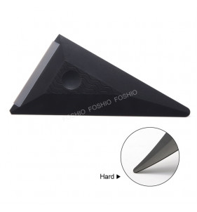 A116BK-SPATOLA BLACK TRIANGLE REACH HARD CON GOMMA