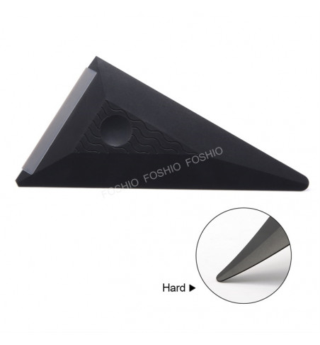 A116BK-SPATOLA BLACK TRIANGLE REACH HARD CON GOMMA