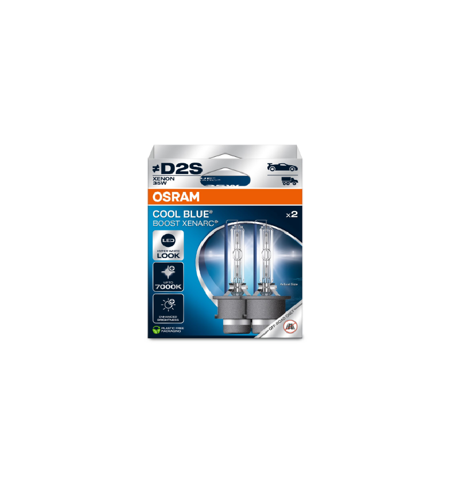 COPPIA D2S OSRAM XENARC COOL BLUE BOOST 7000K 66240CBB-HCB