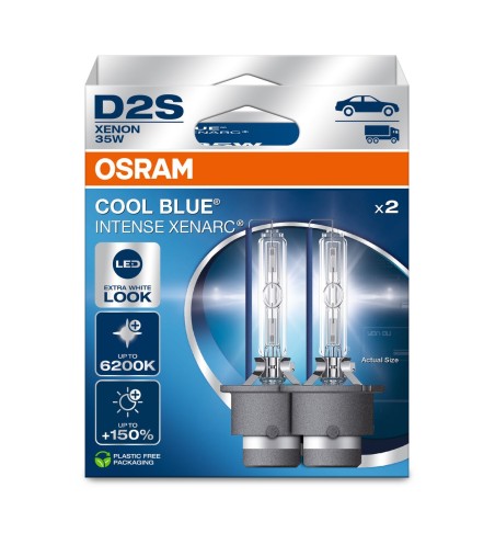 COPPIA D2S OSRAM XENARC COOL BLUE INTENSE 5500K 66240CBI